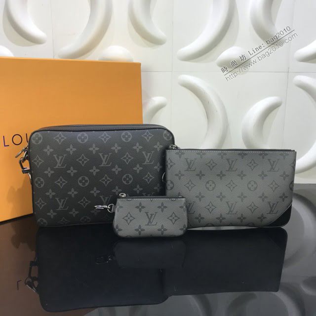LV包包 LV新款男包 M69443 Trio郵差包 LV男士斜跨手袋  ydh3703